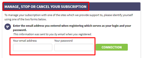 Log in with your email and password