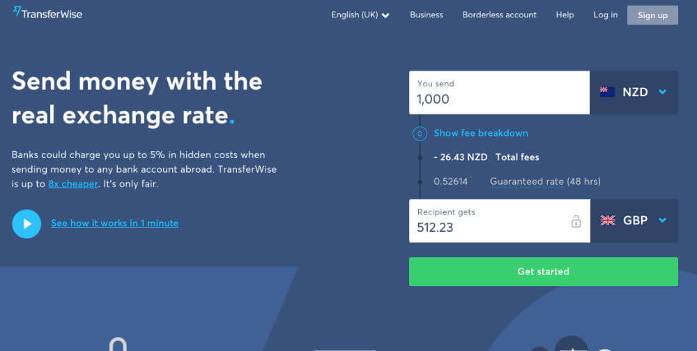 Image of the TransferWise exchange rate