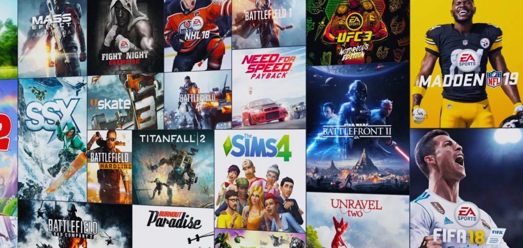 Image of the games available in EA Access